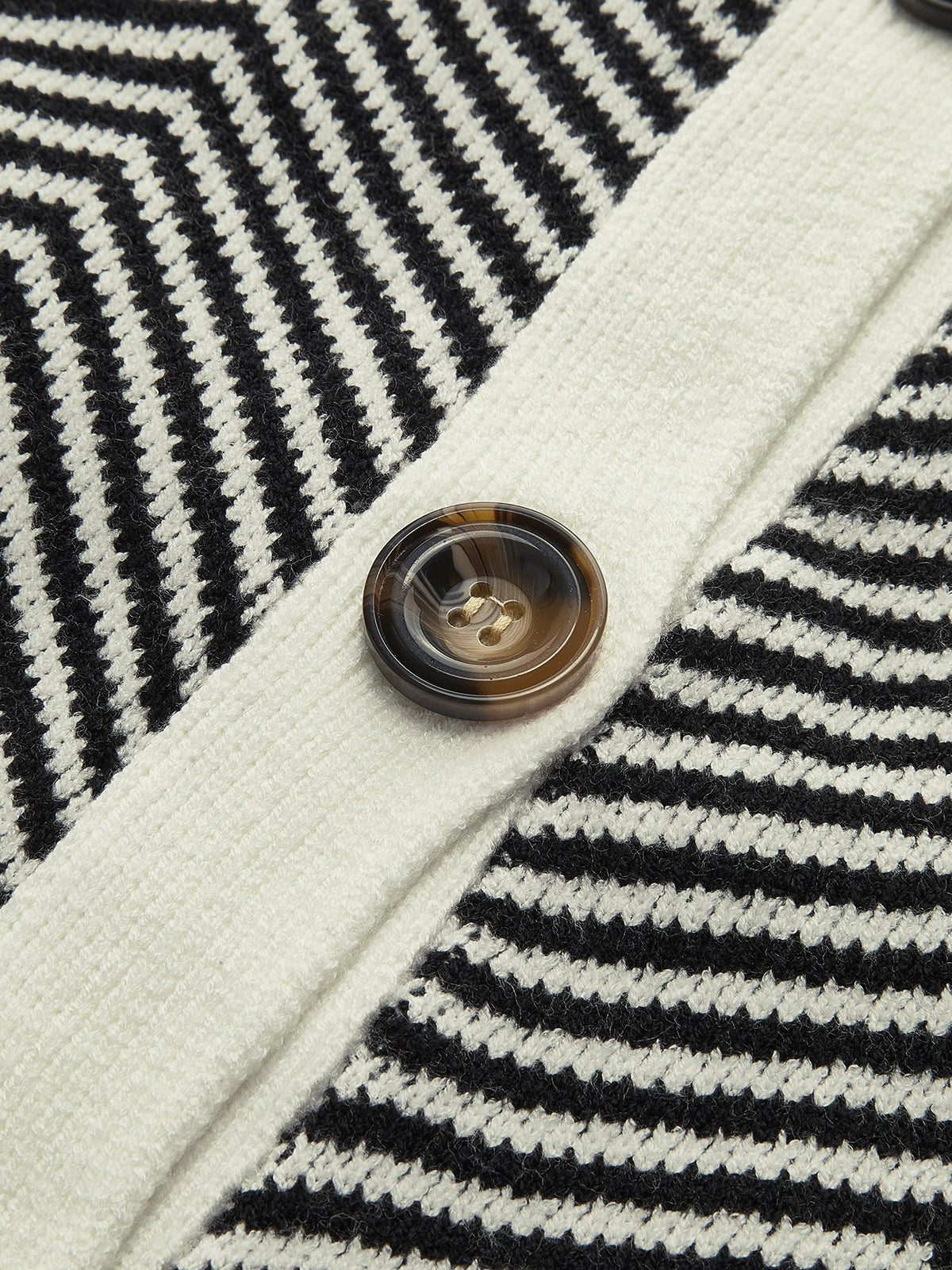 Oversized Herringbone Cardigan-Chicvia