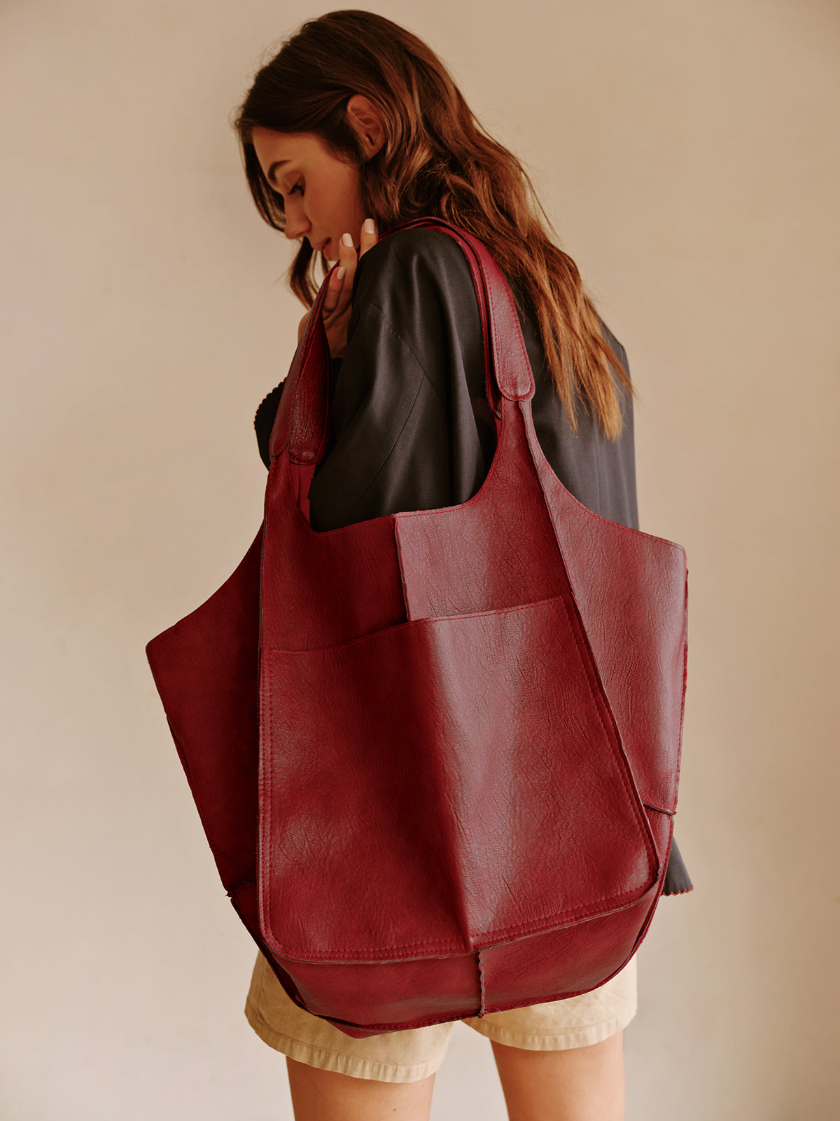 Oversized Large Capacity Compartment Bag-Chicvia