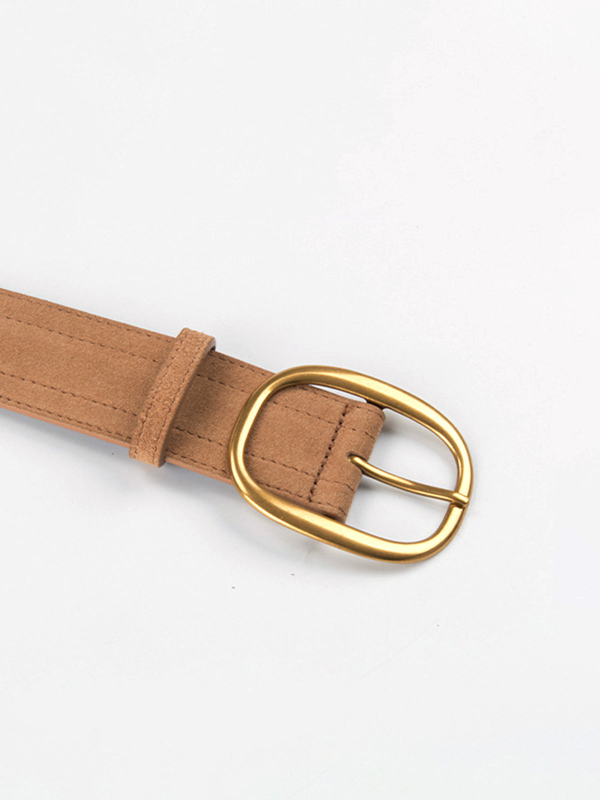 Matte Golden Buckle Belt-Chicvia
