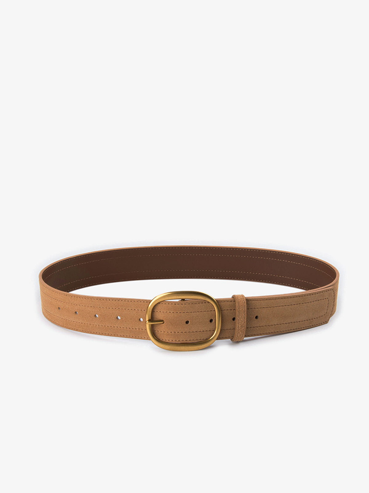 Matte Golden Buckle Belt-Chicvia
