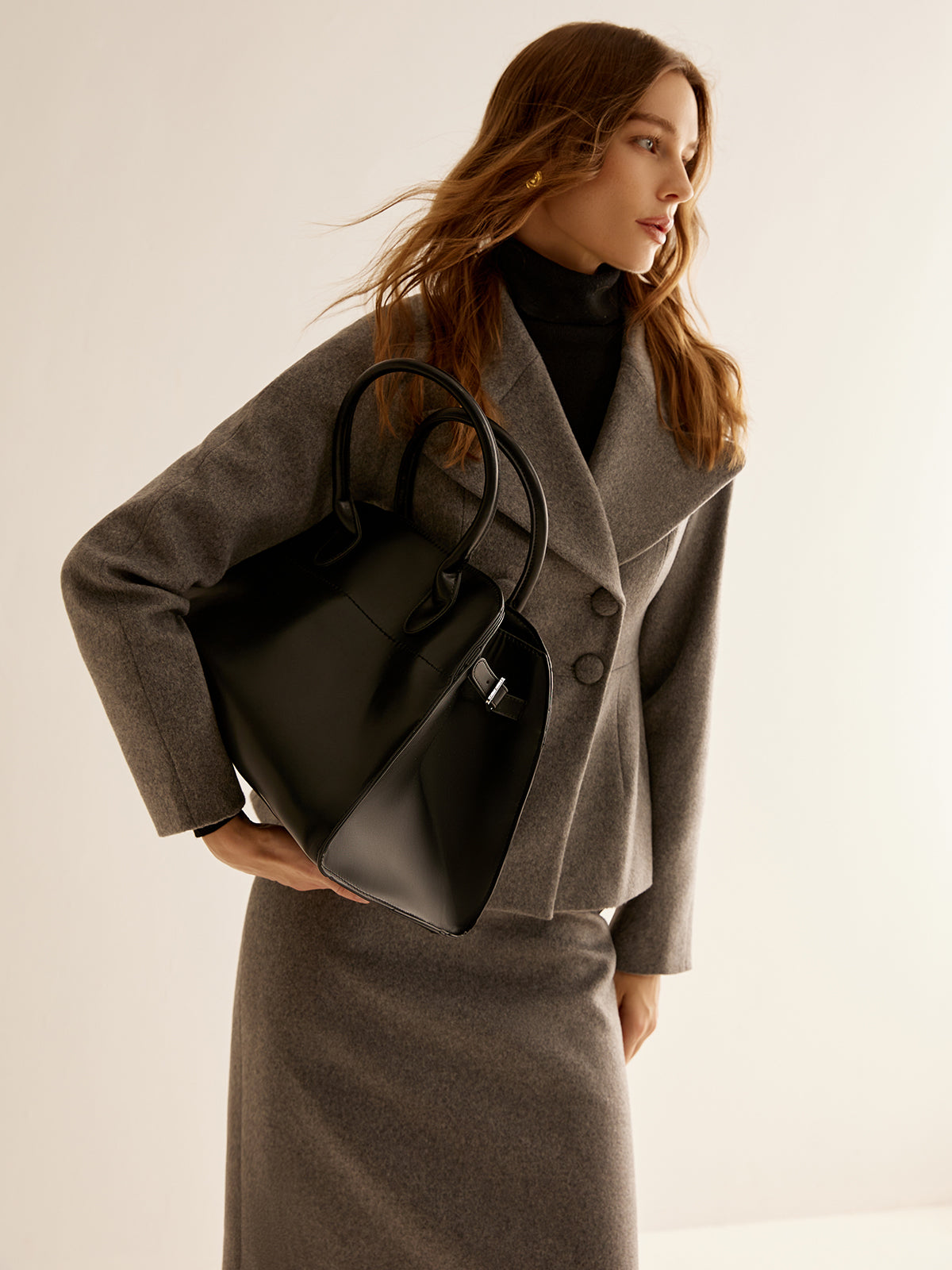 Large Capacity Top Handle Tote Bag-Chicvia