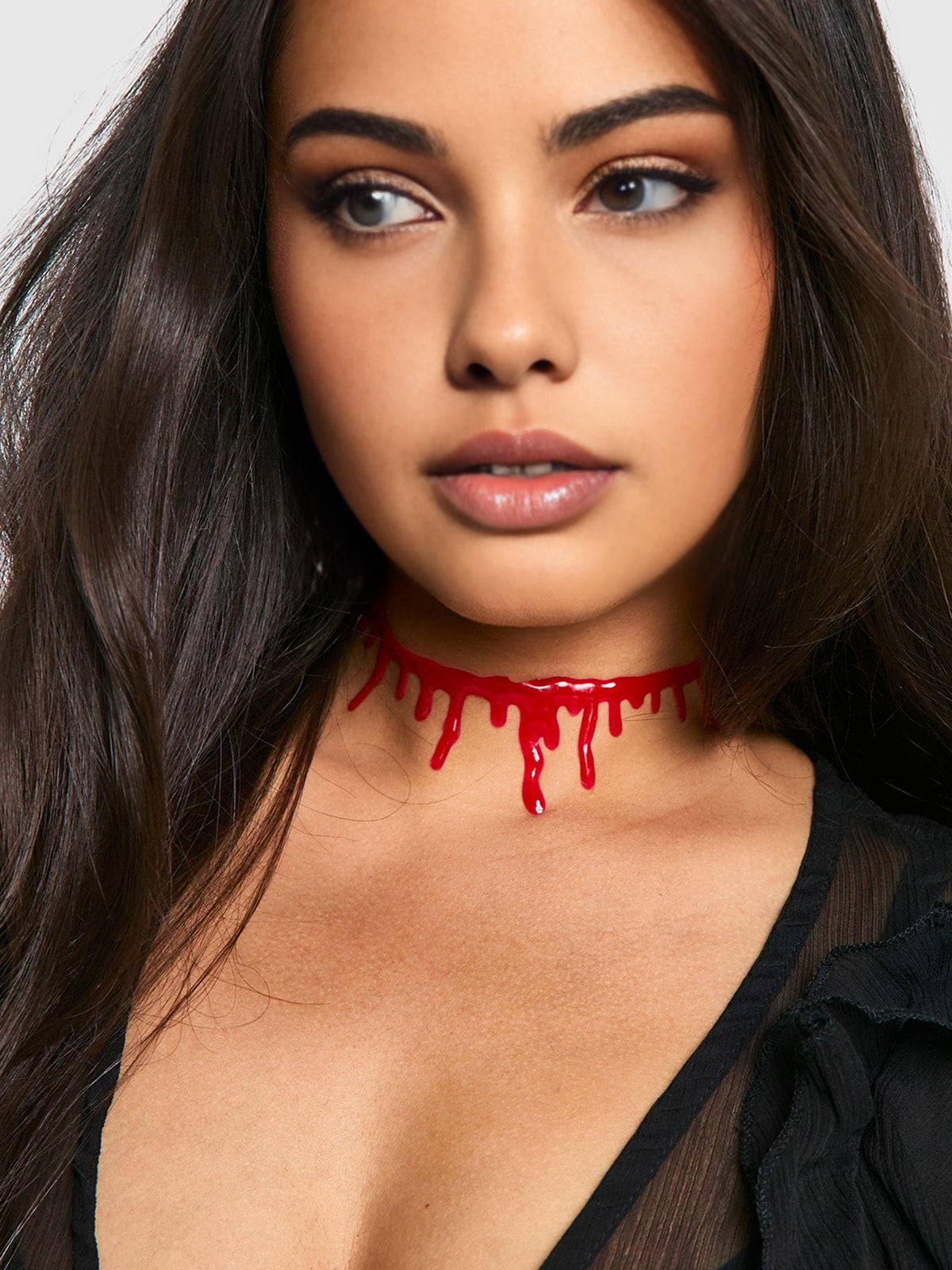 Halloween Imitation Blood Dripping Choker Necklace-Chicvia