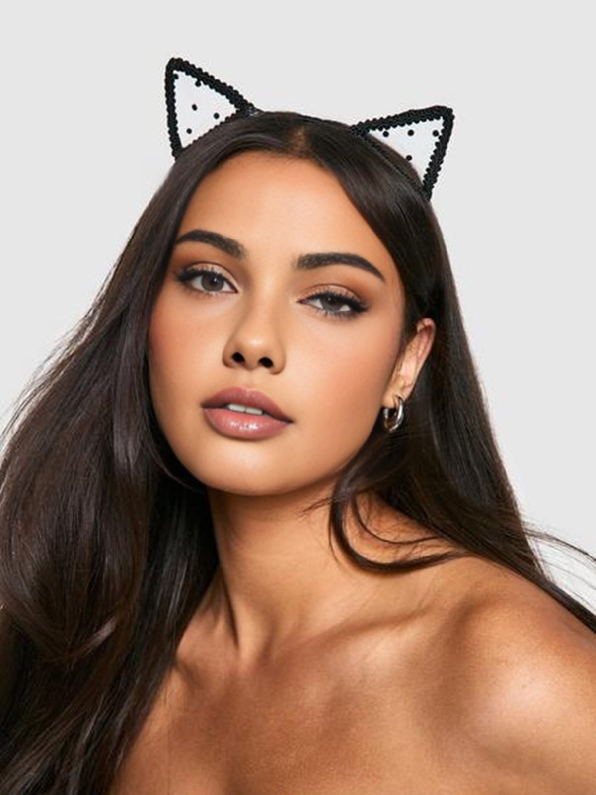 Halloween Angel Lace Cat Ears Headband-Chicvia