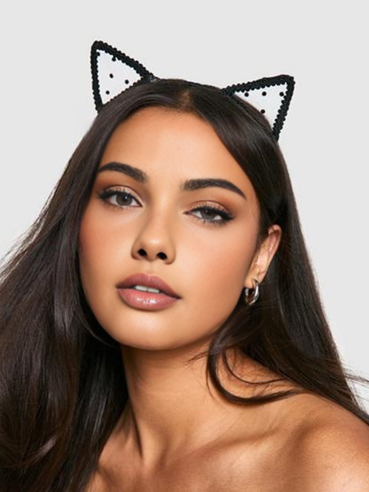 Halloween Angel Lace Cat Ears Headband-Chicvia