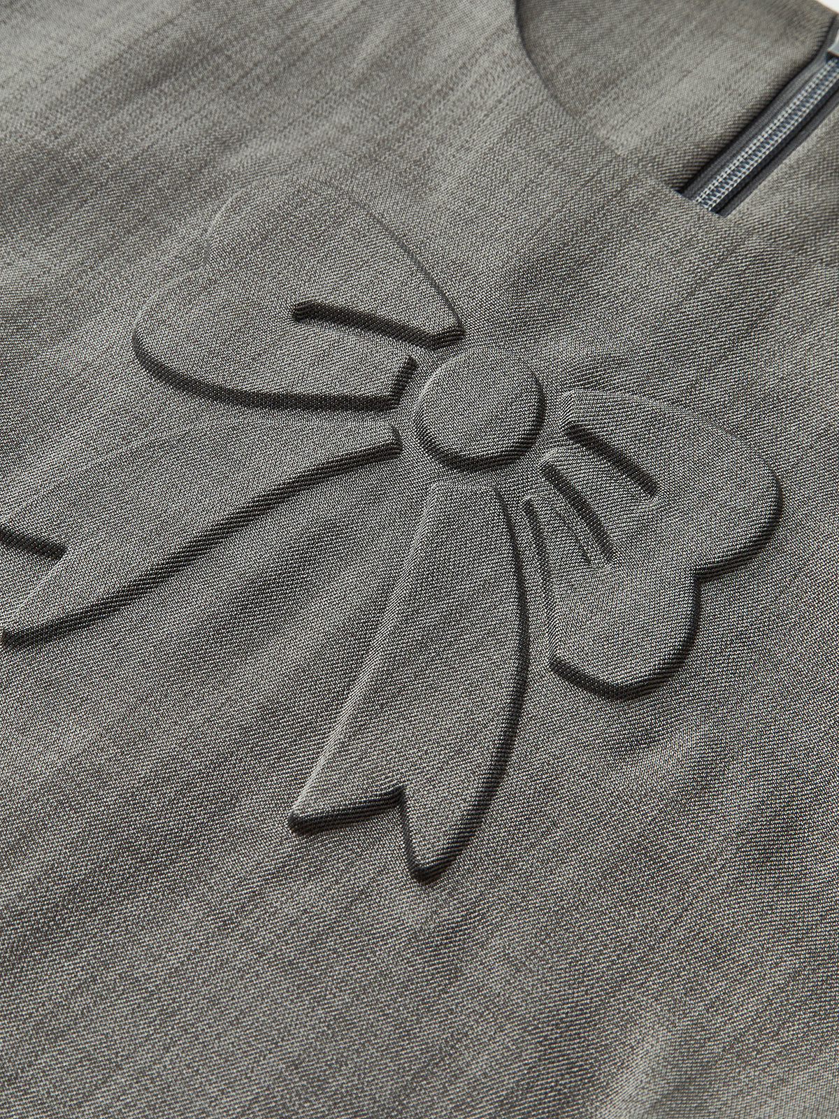 Crew Neck Panel Pleated Tank Dress-Chicvia