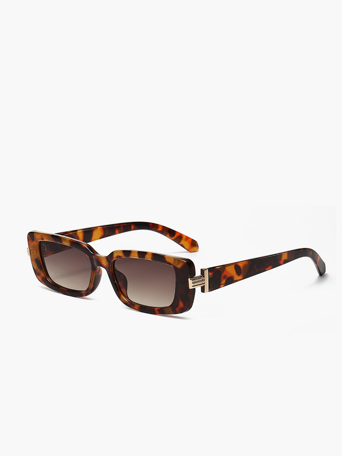 Leopard Printed Square Sunglasses-Chicvia