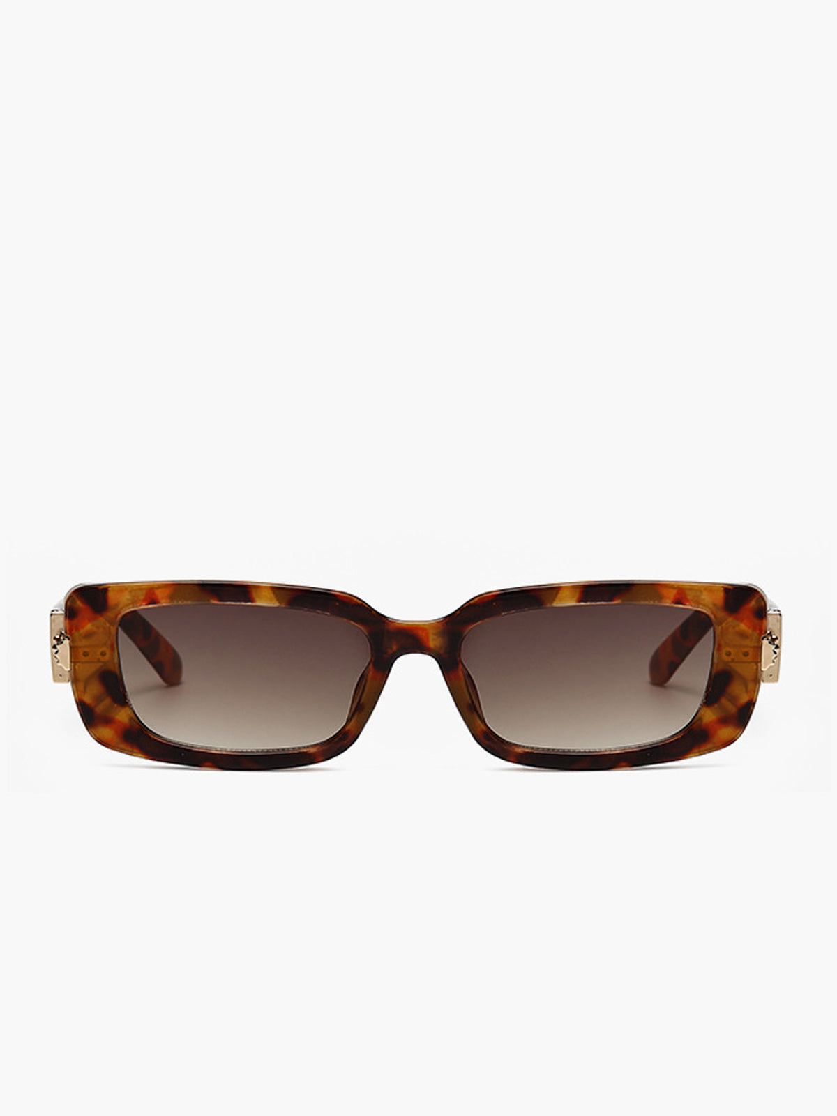 Leopard Printed Square Sunglasses-Chicvia