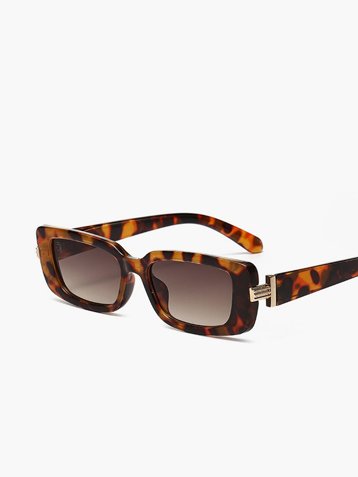 Leopard Printed Square Sunglasses-Chicvia