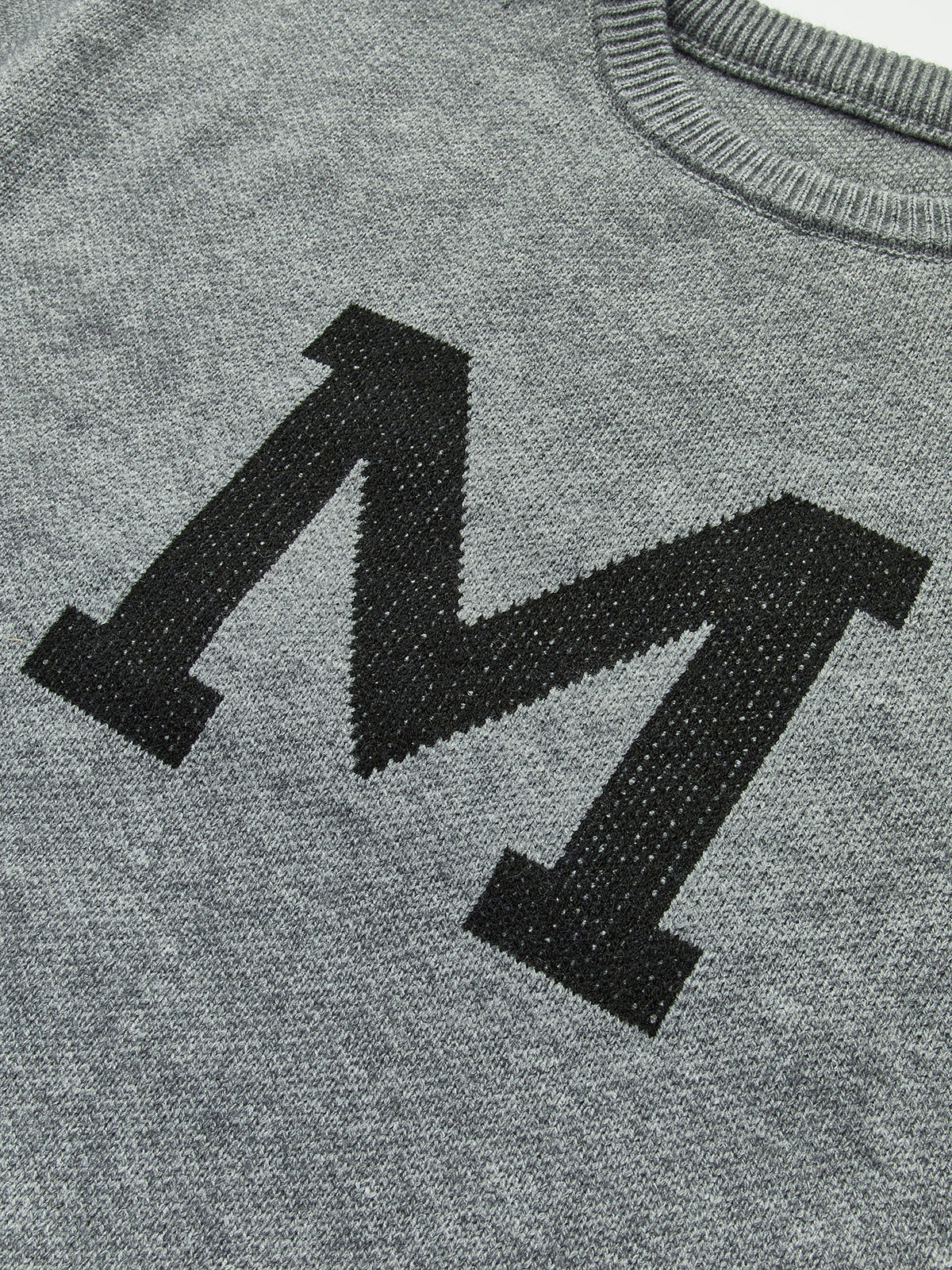 Letter Printed Loose Sweater-Chicvia