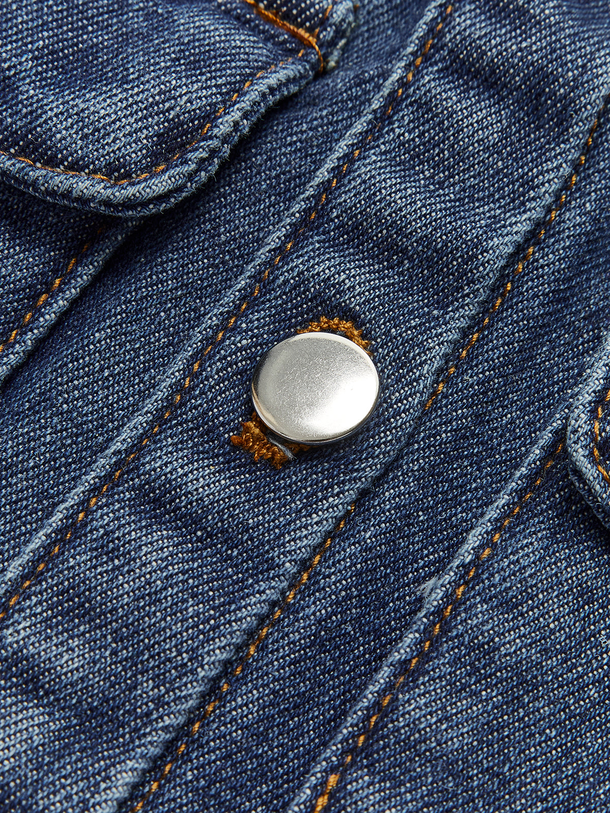 Denim Pockets Turn Down Collar Vest-Chicvia