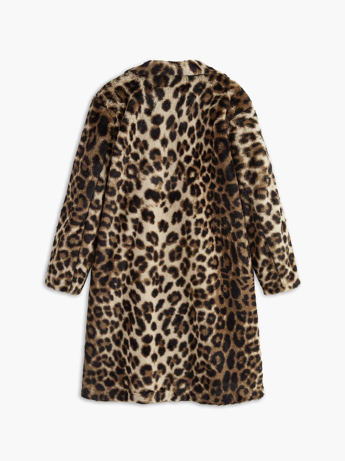 Leopard Print Oversized Faux Fur Coat-Chicvia