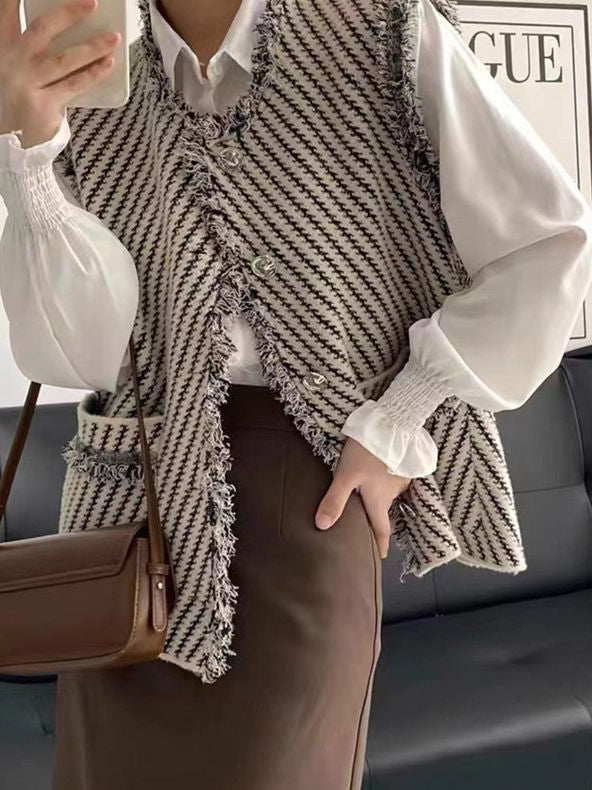 Elegant Tassel Vest-Chicvia
