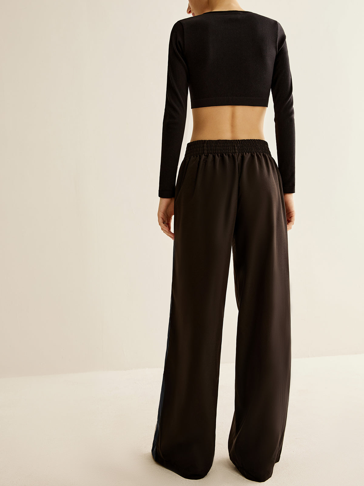 Contrast Side Striped Athleisure Pants-Chicvia