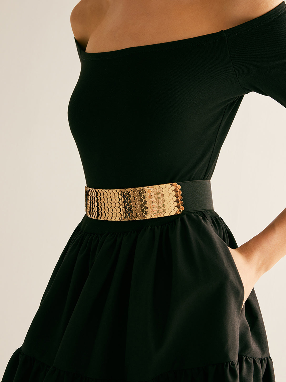 Elastic Fish Scale Belt-Chicvia