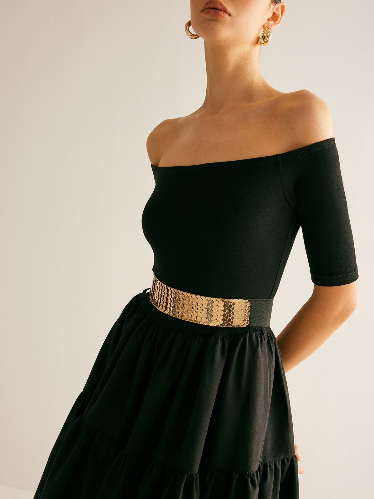 Elastic Fish Scale Belt-Chicvia