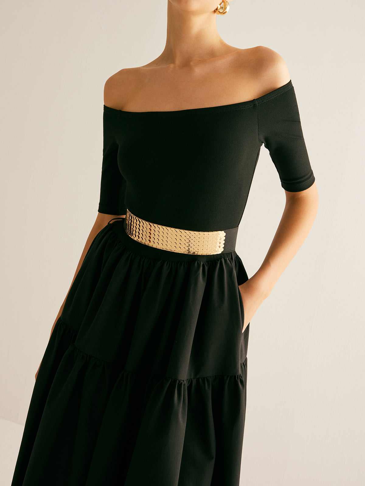 Elastic Fish Scale Belt-Chicvia