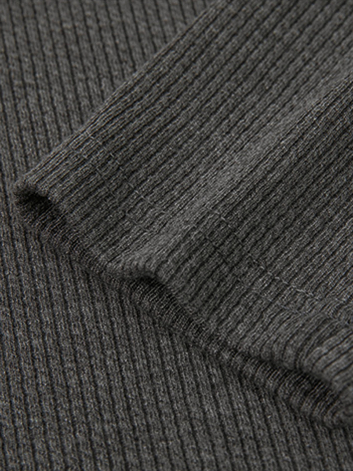 Mock Neck Ribbed Embroidered Trim T-Shirt-Chicvia