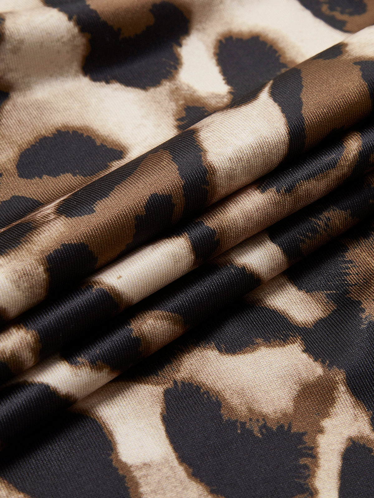 Leopard Printed Open Back Tie Dress-Chicvia