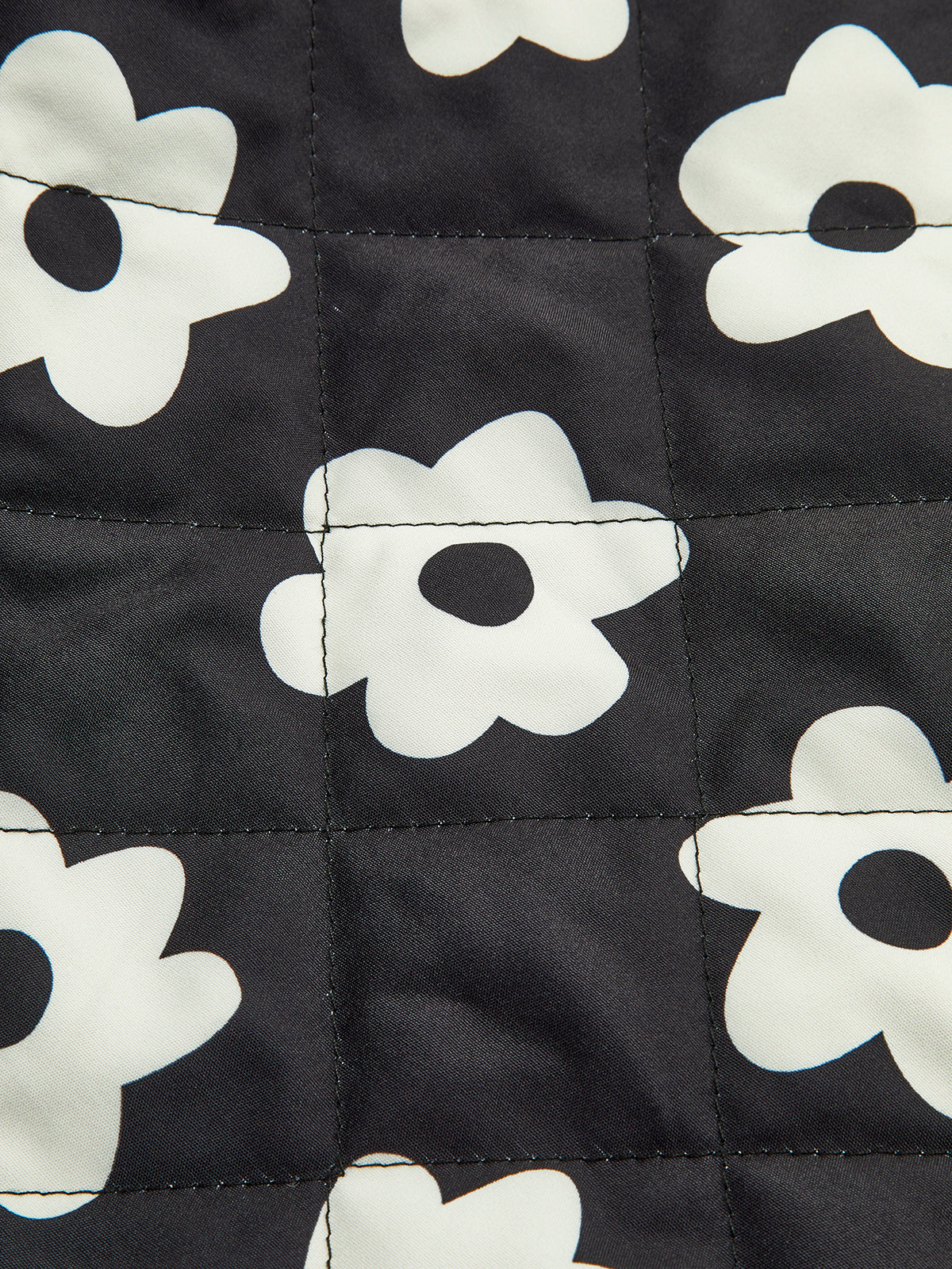 Floral Printed Lace Up Winter Coat-Chicvia