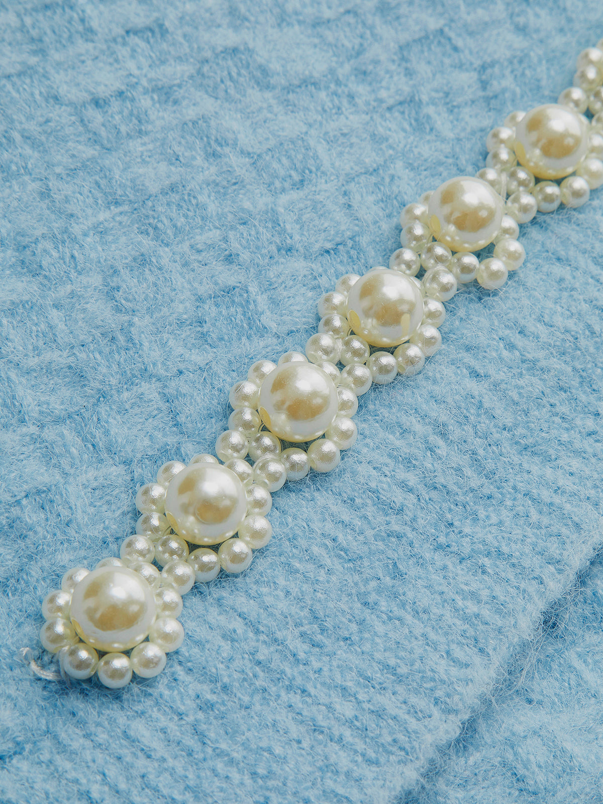 Pearl Beaded Criss Cross Sweater Vest-Chicvia