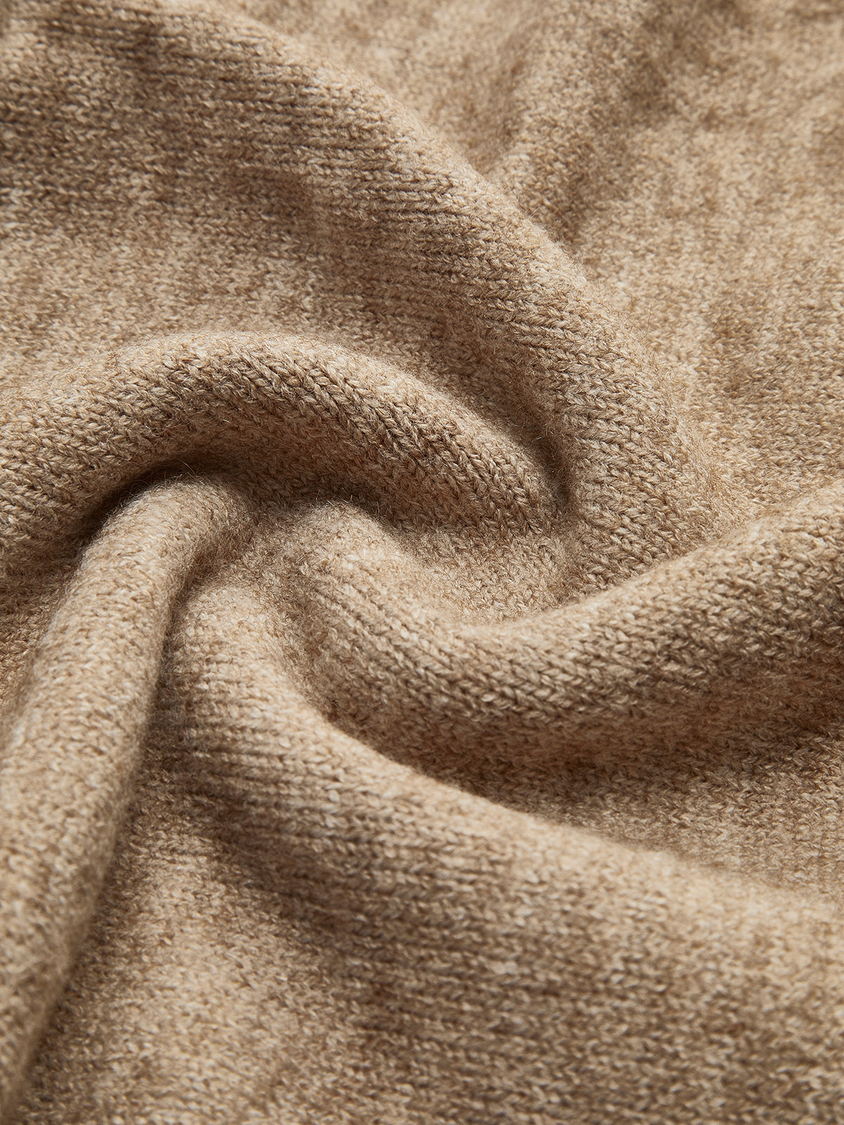 Plain Turtleneck Knit Pants Set-Chicvia