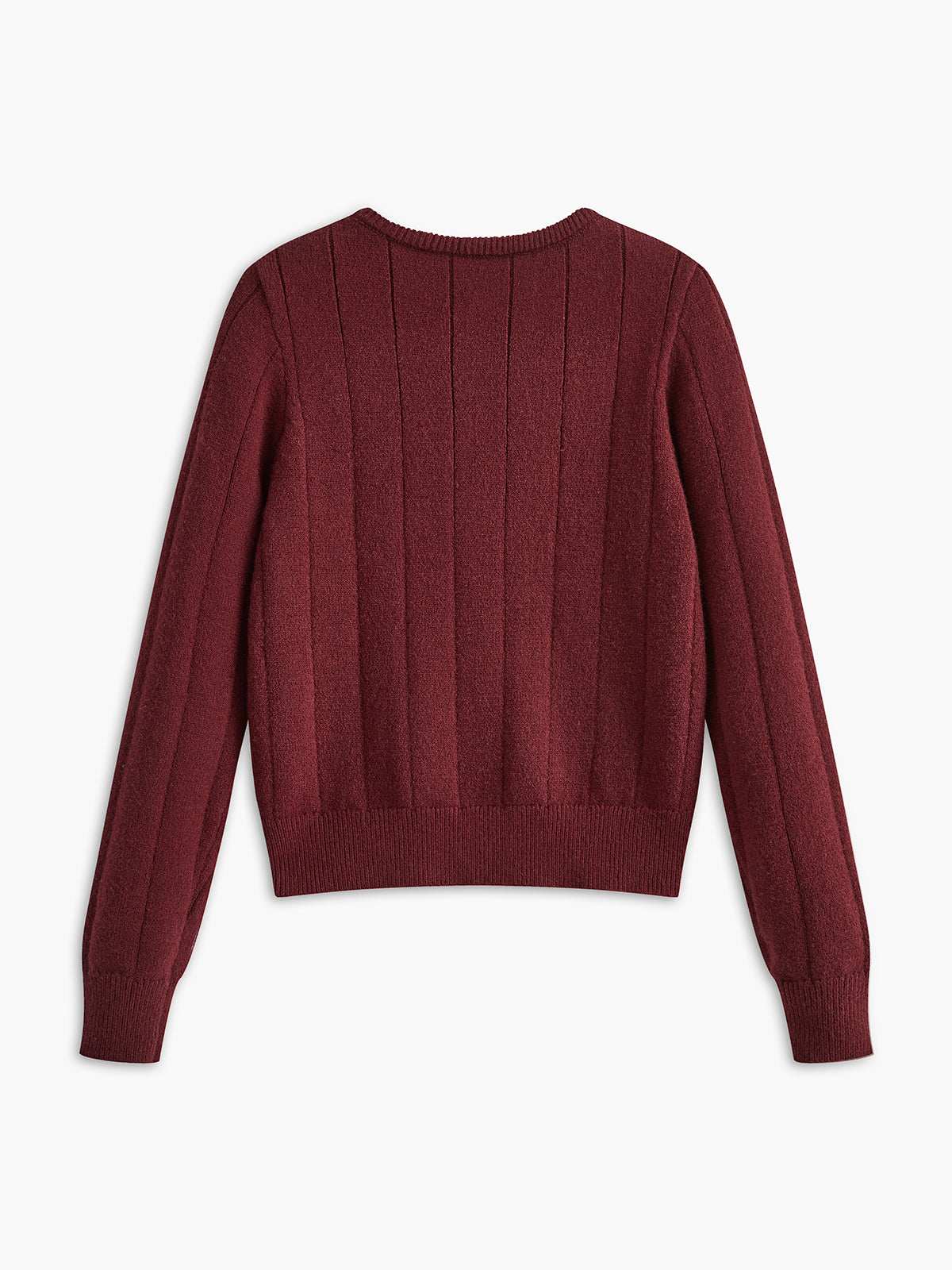 Crew Neck Button Soft Cardigan-Chicvia