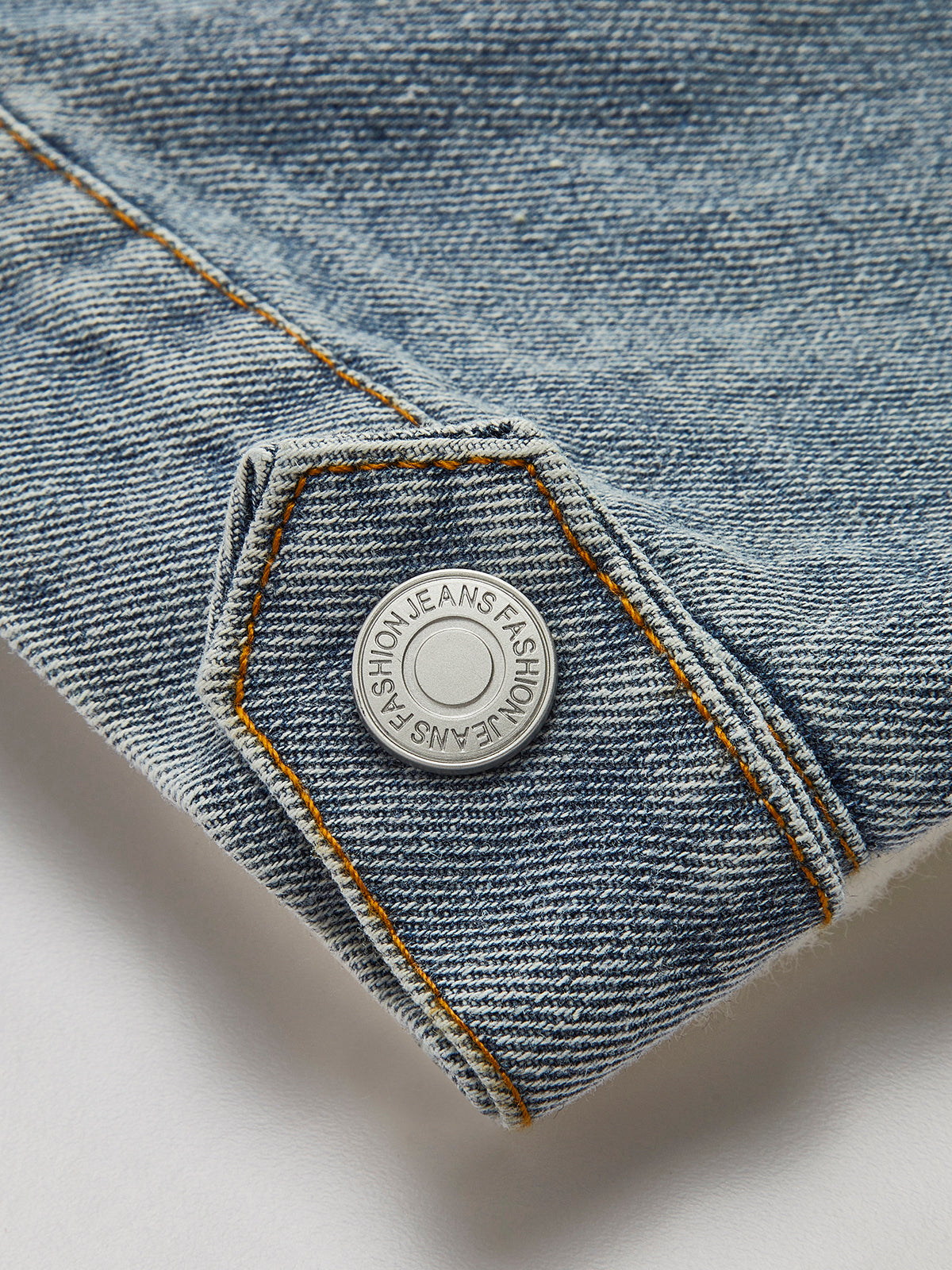 Denim Panel Knit Lapel Outerwear-Chicvia