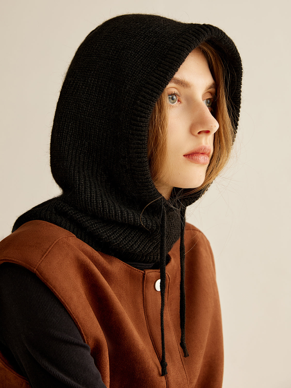 Drawstring Warm Balaclava Hat-Chicvia