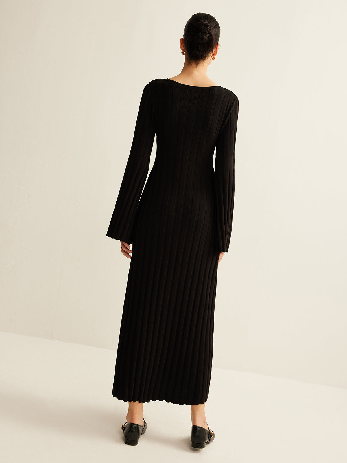 Cutout Soft Sweater Dress-Chicvia