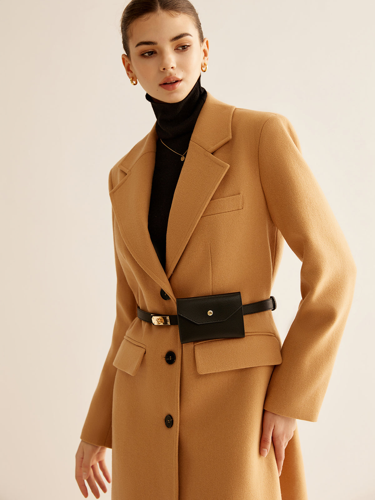 Leather Slim Belt Bag Set-Chicvia