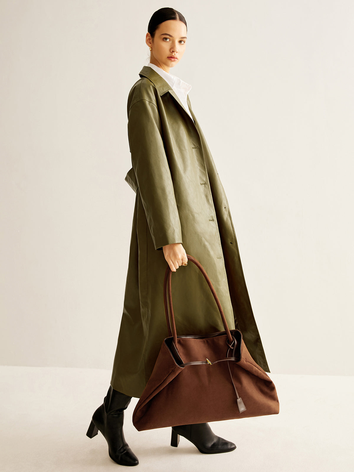 Large Capacity Suede Shoulder Bag-Chicvia