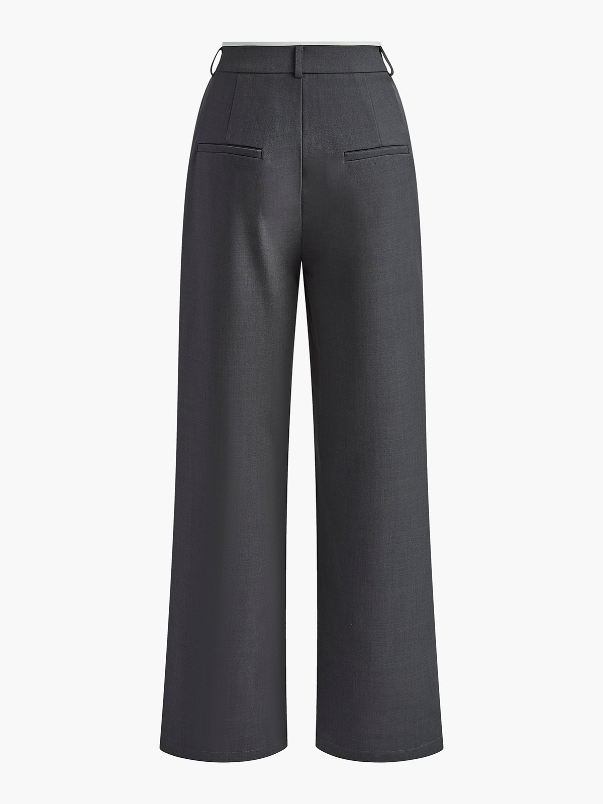 Contrast Trim Pleated Draped Pants-Chicvia