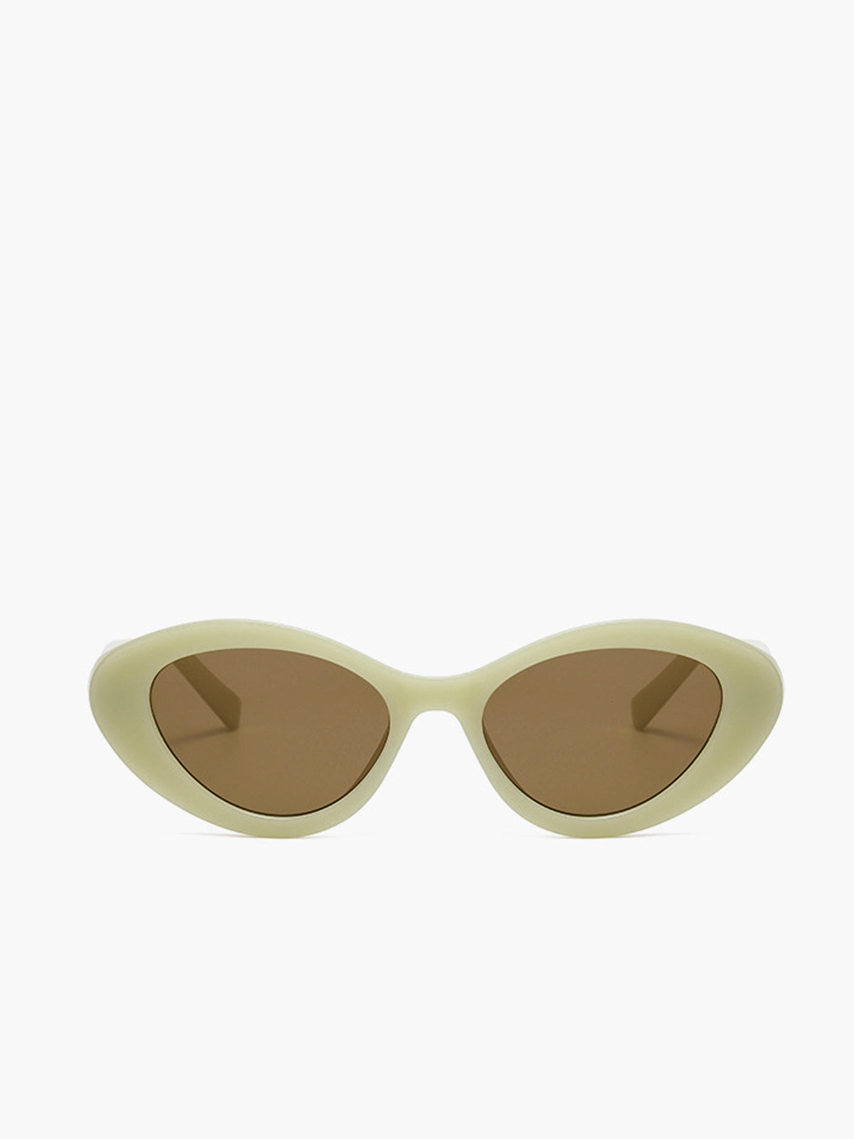 Cream Cat-Eye Sunglasses-Chicvia