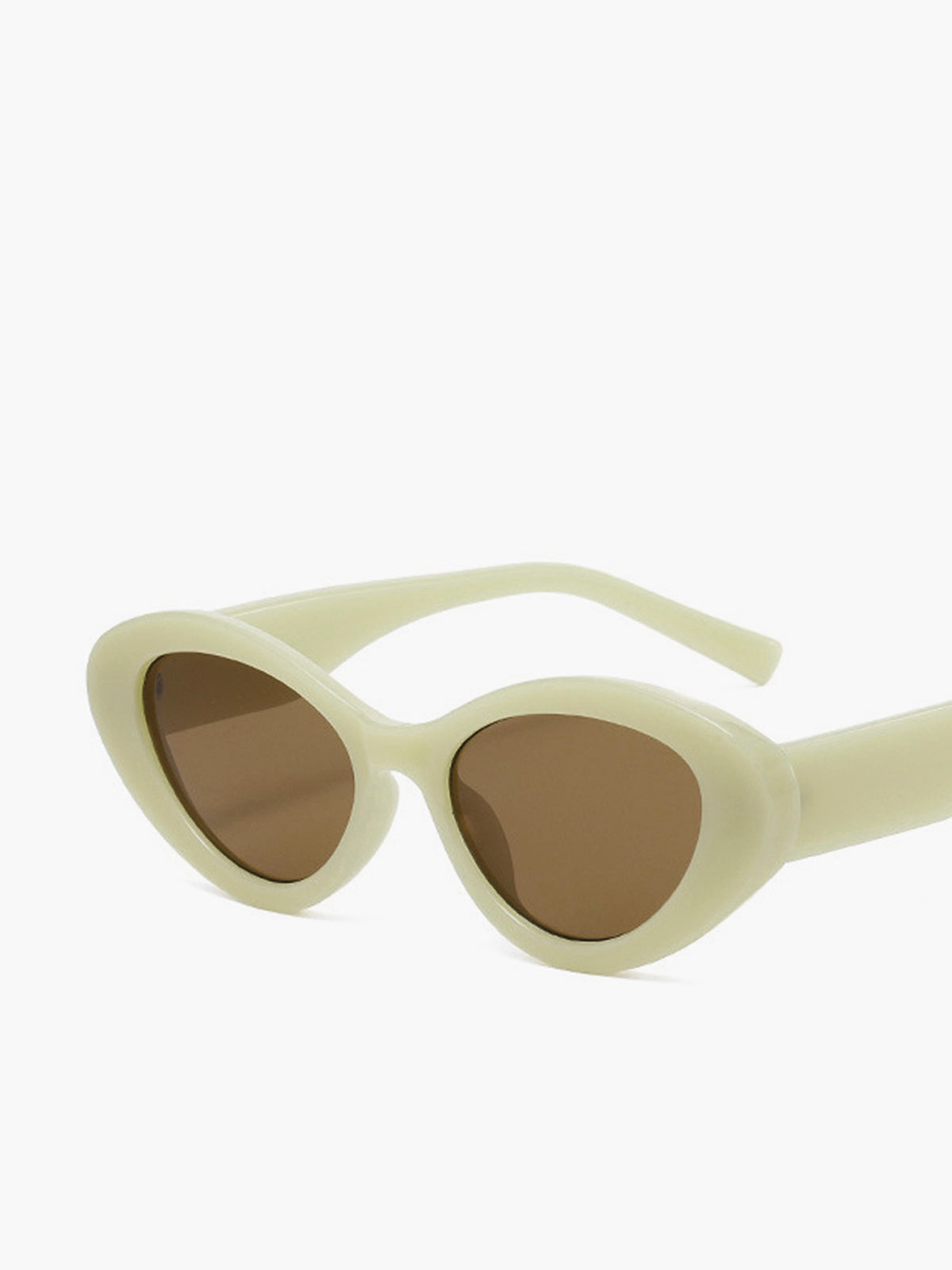 Cream Cat-Eye Sunglasses-Chicvia