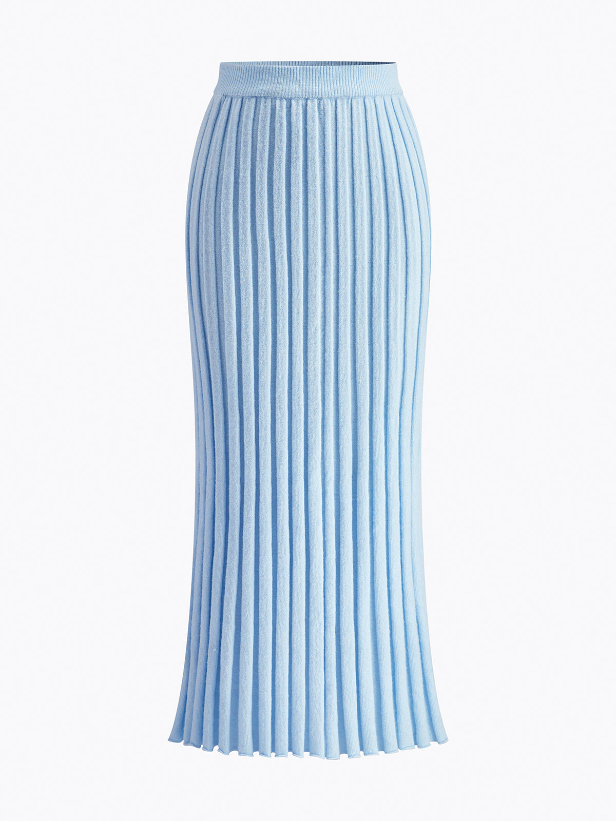 Leisure Pleated Knit Skirt-Chicvia