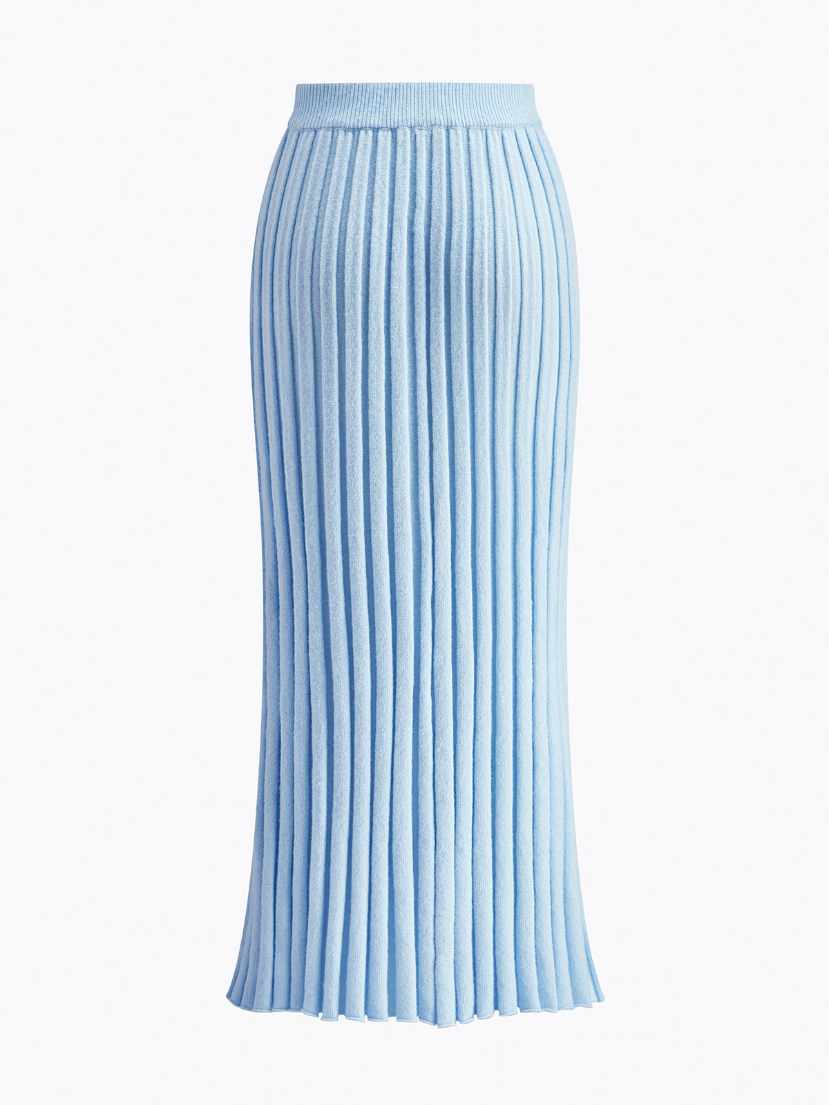 Leisure Pleated Knit Skirt-Chicvia