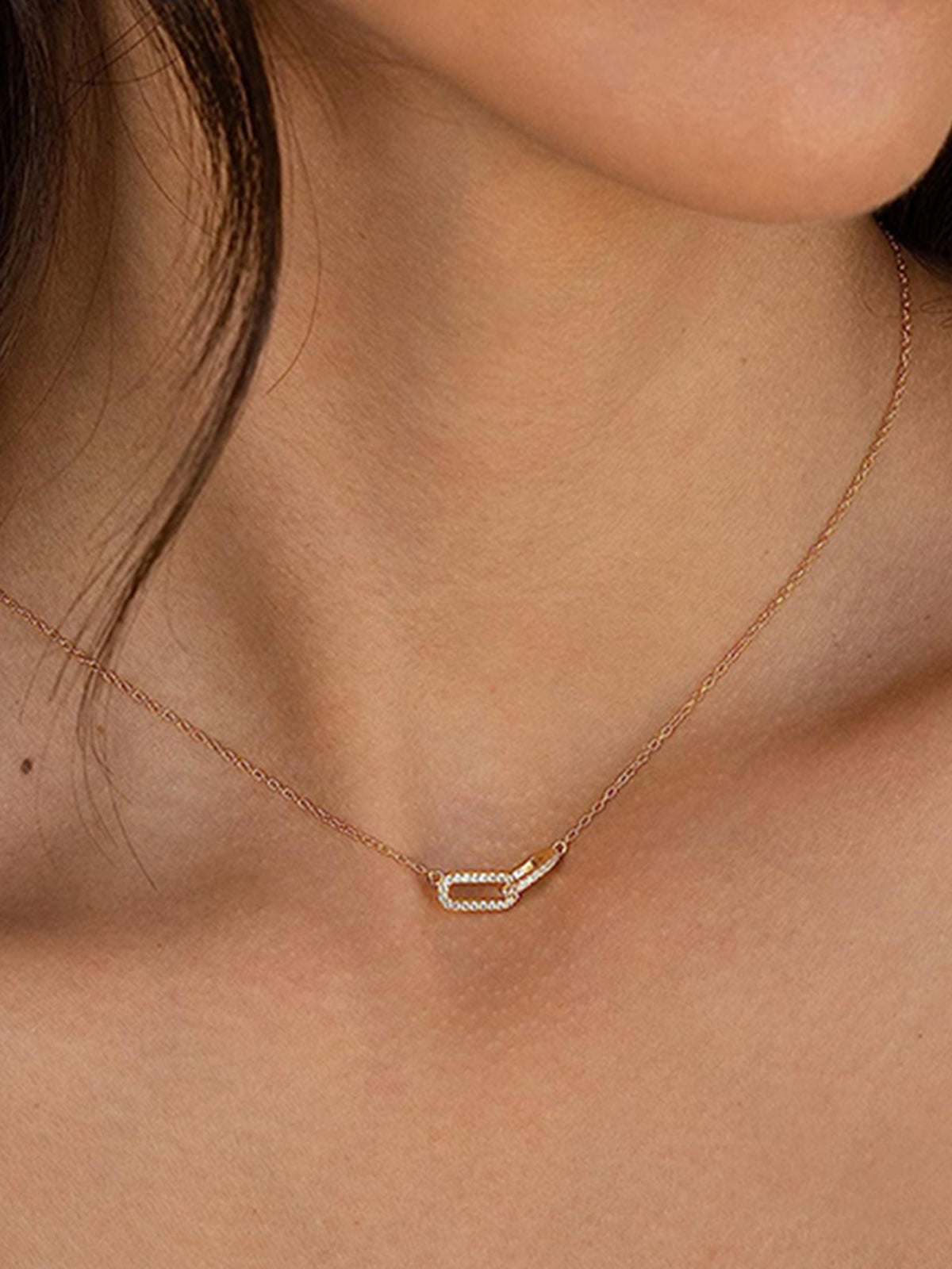 Paper Clip Necklace-Chicvia