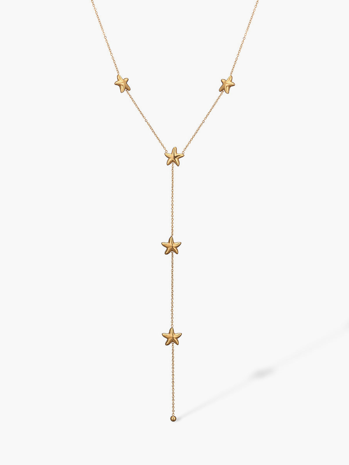 Golden Star Tassel Necklace-Chicvia