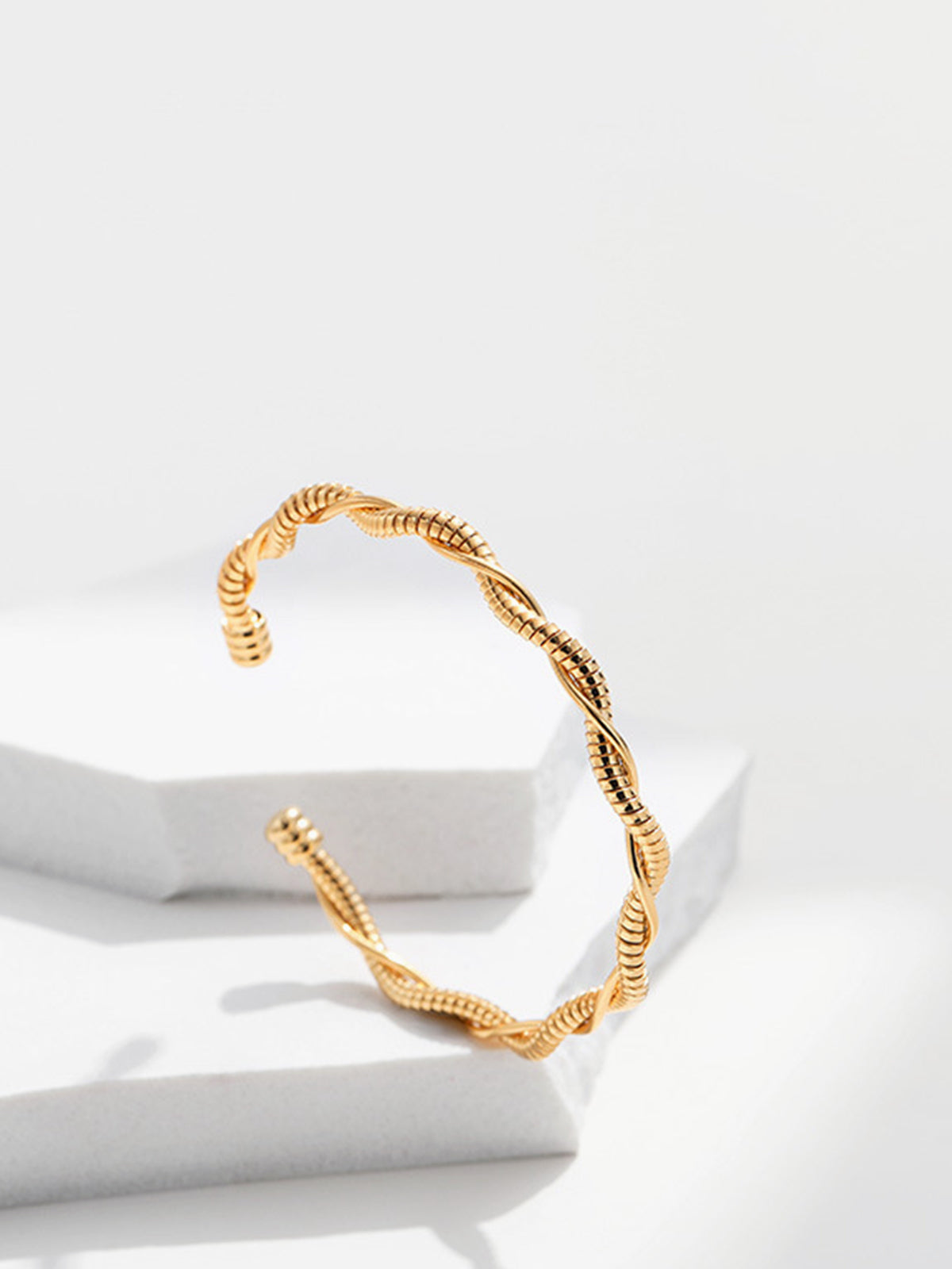 Minimalist Twist Open Bracelet-Chicvia