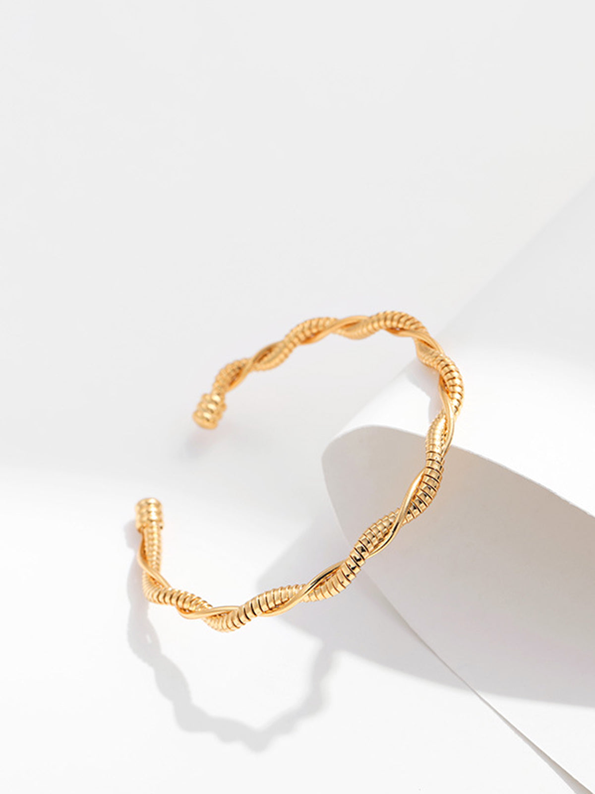 Minimalist Twist Open Bracelet-Chicvia