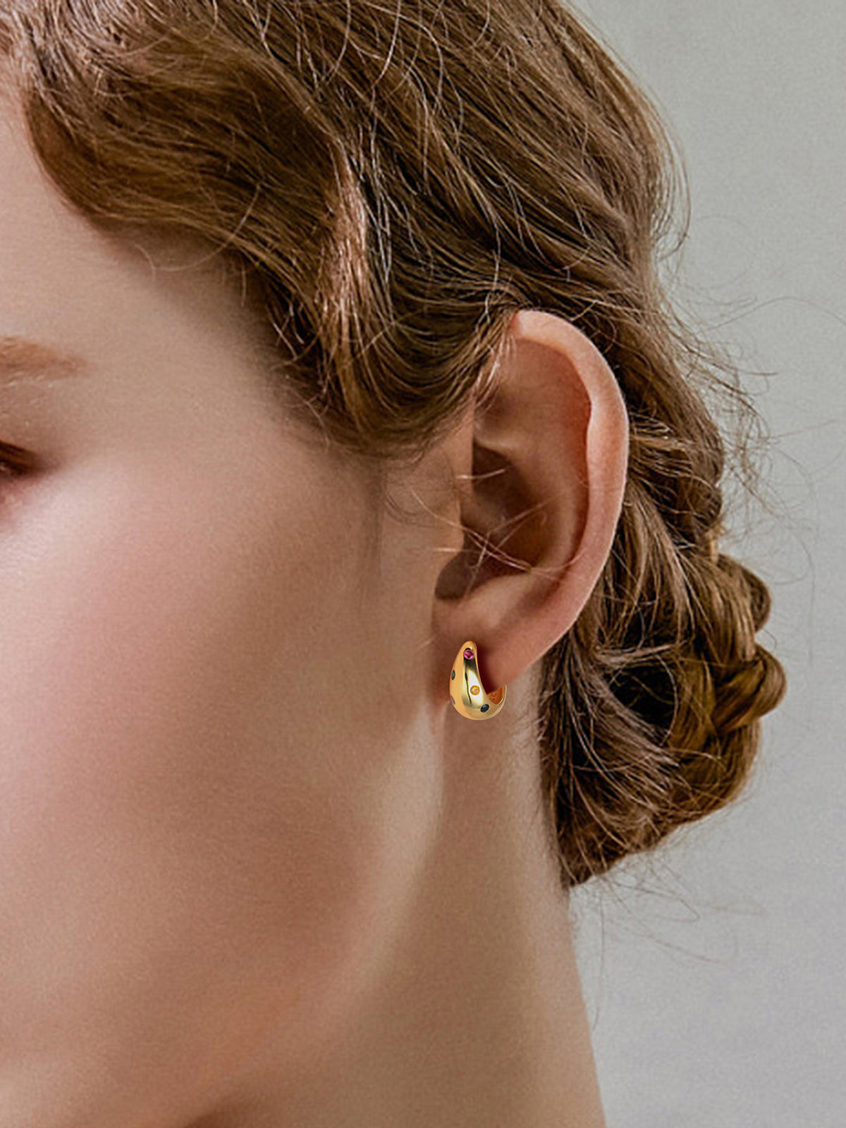 Chunky Hoop Earrings-Chicvia