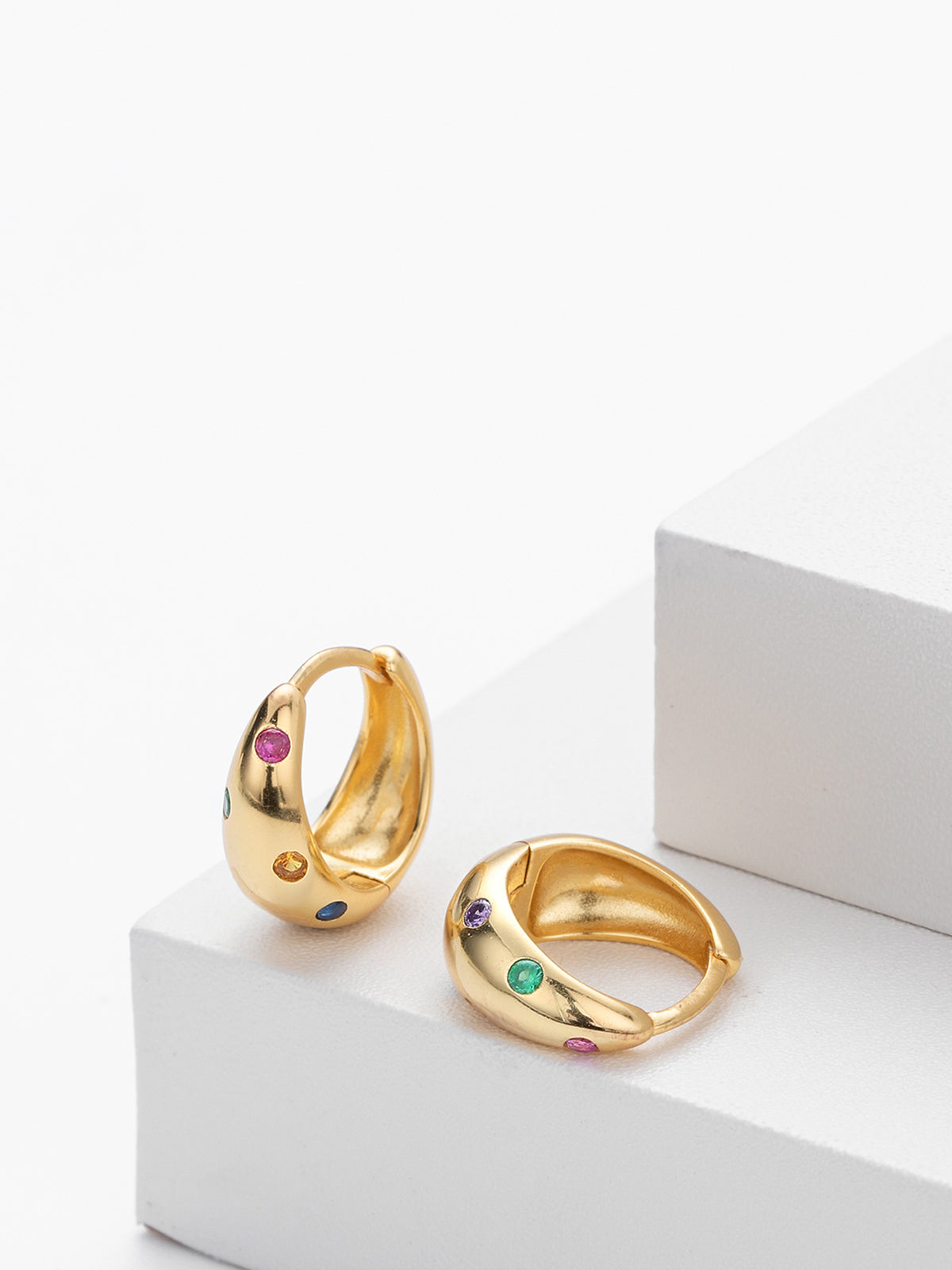 Chunky Hoop Earrings-Chicvia