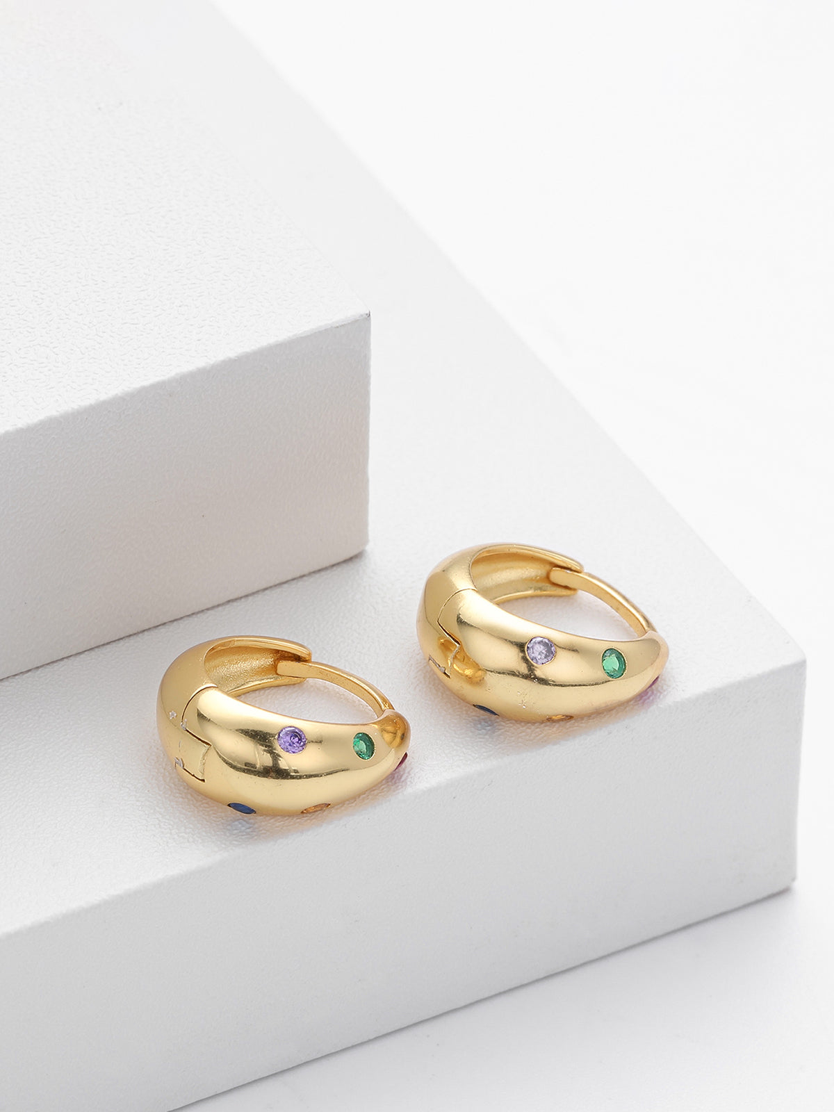 Chunky Hoop Earrings-Chicvia