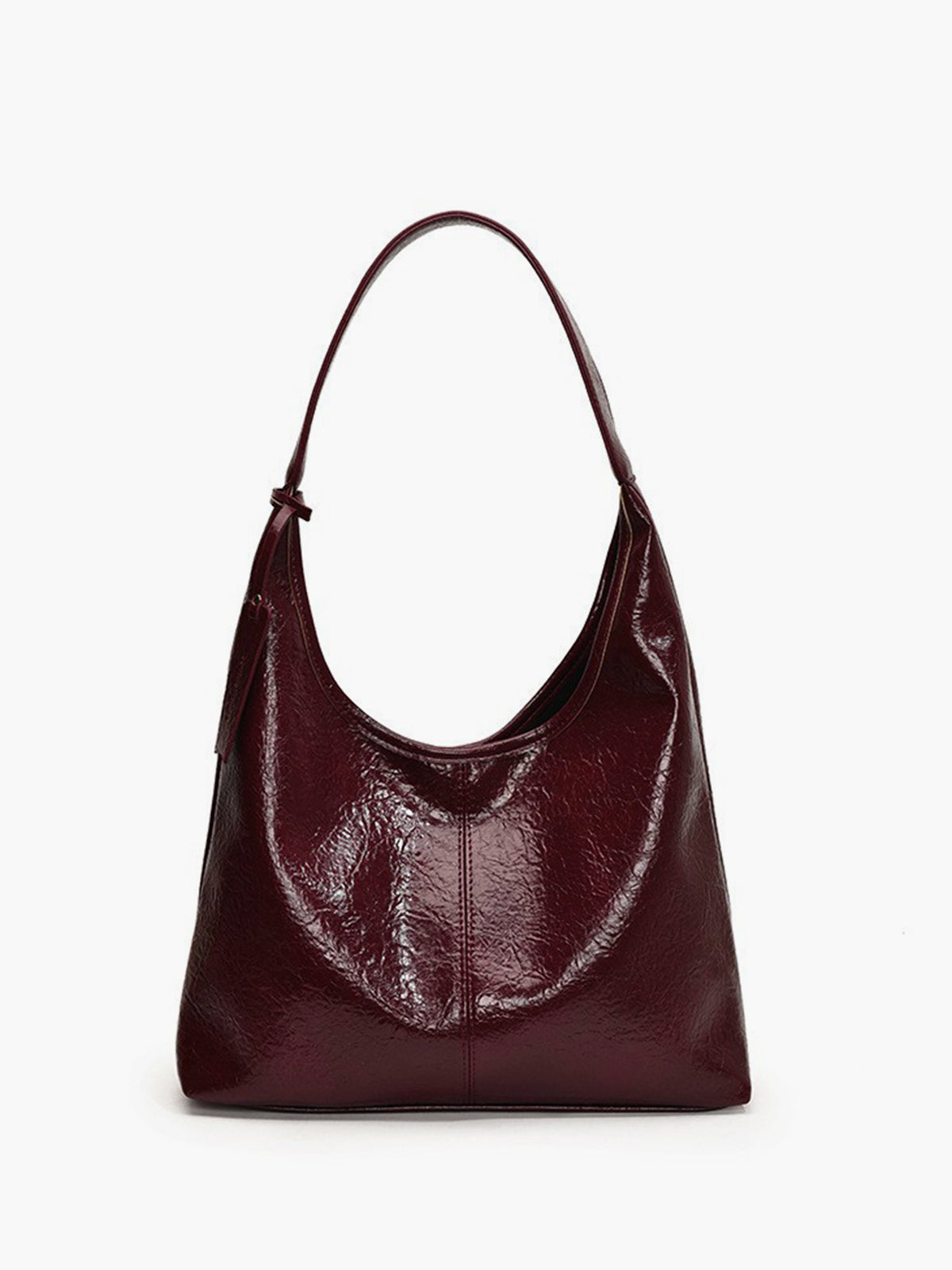 Leisure Button Clasp Hobo Bag-Chicvia