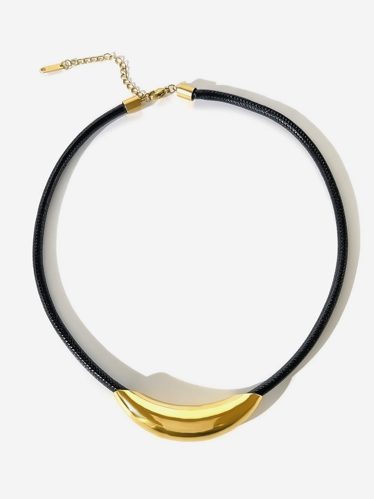 Golden Tube Rope Choker-Chicvia