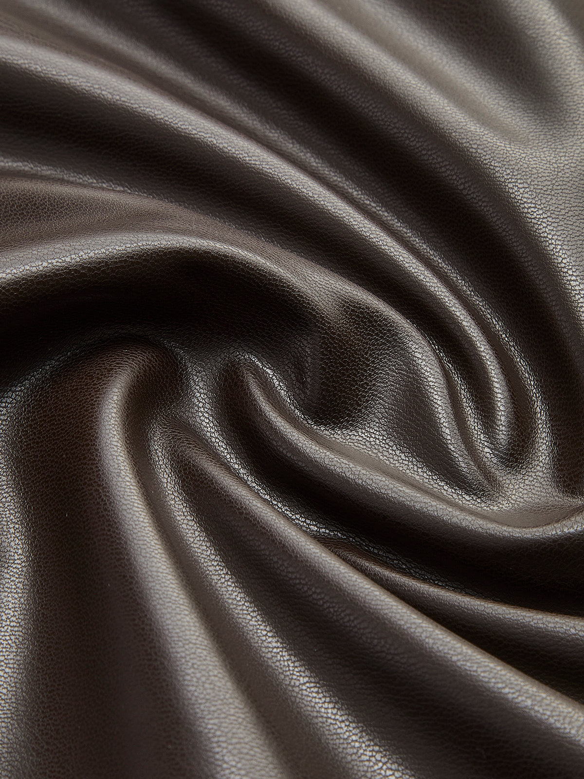 Pleated Faux Leather Midi Skirt-Chicvia