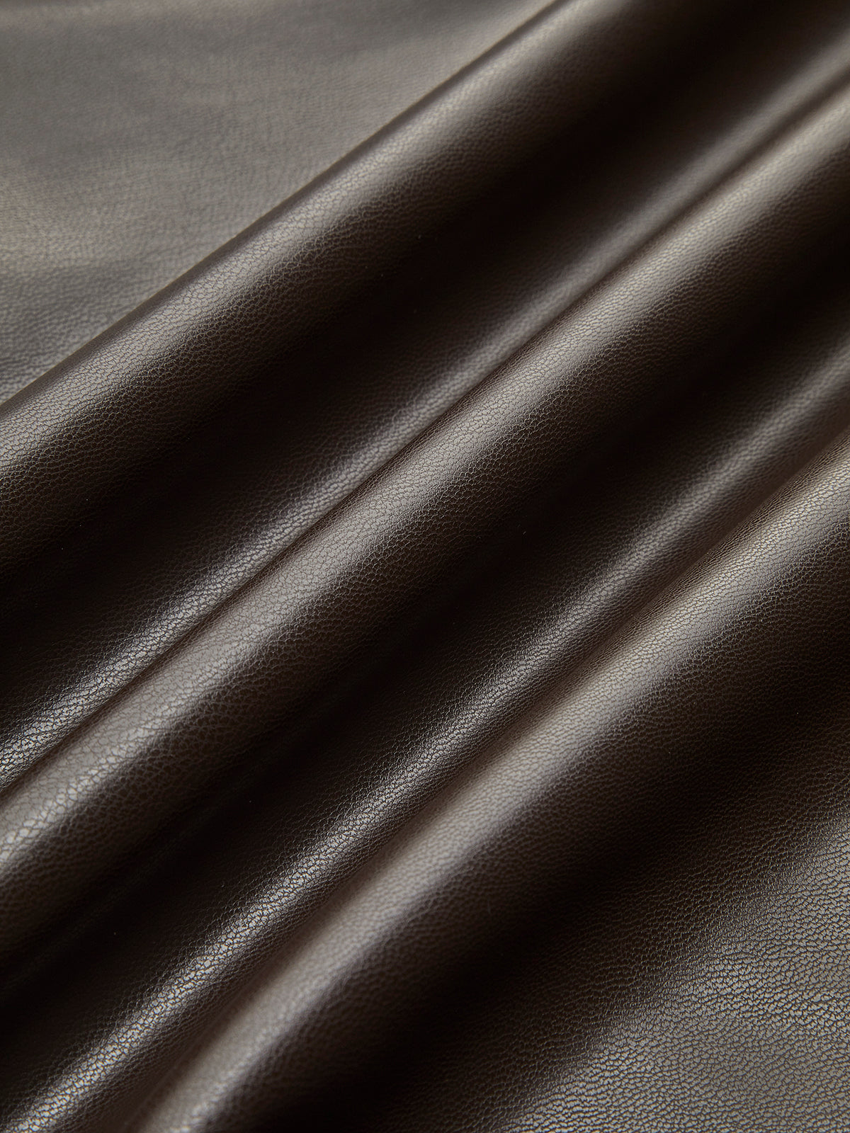 Pleated Faux Leather Midi Skirt-Chicvia