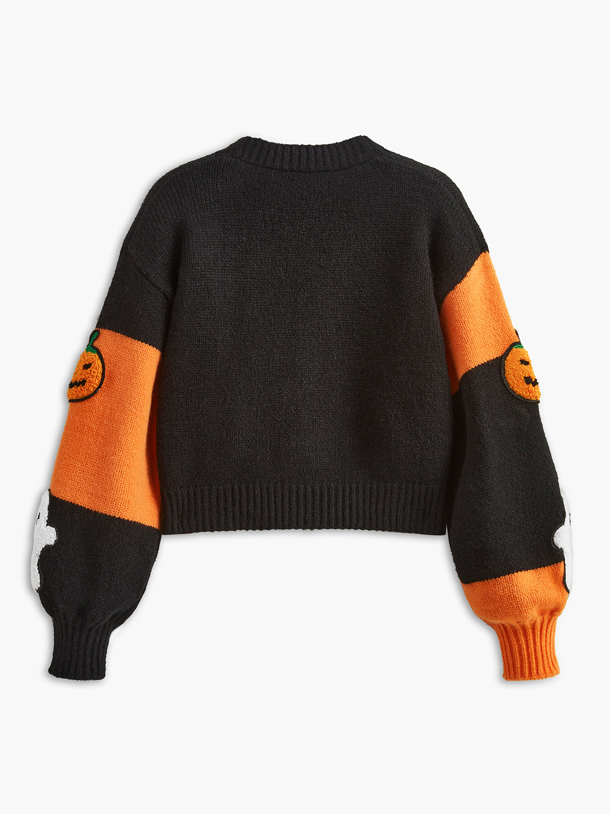 Halloween Pumpkin Breasted Knit Top-Chicvia