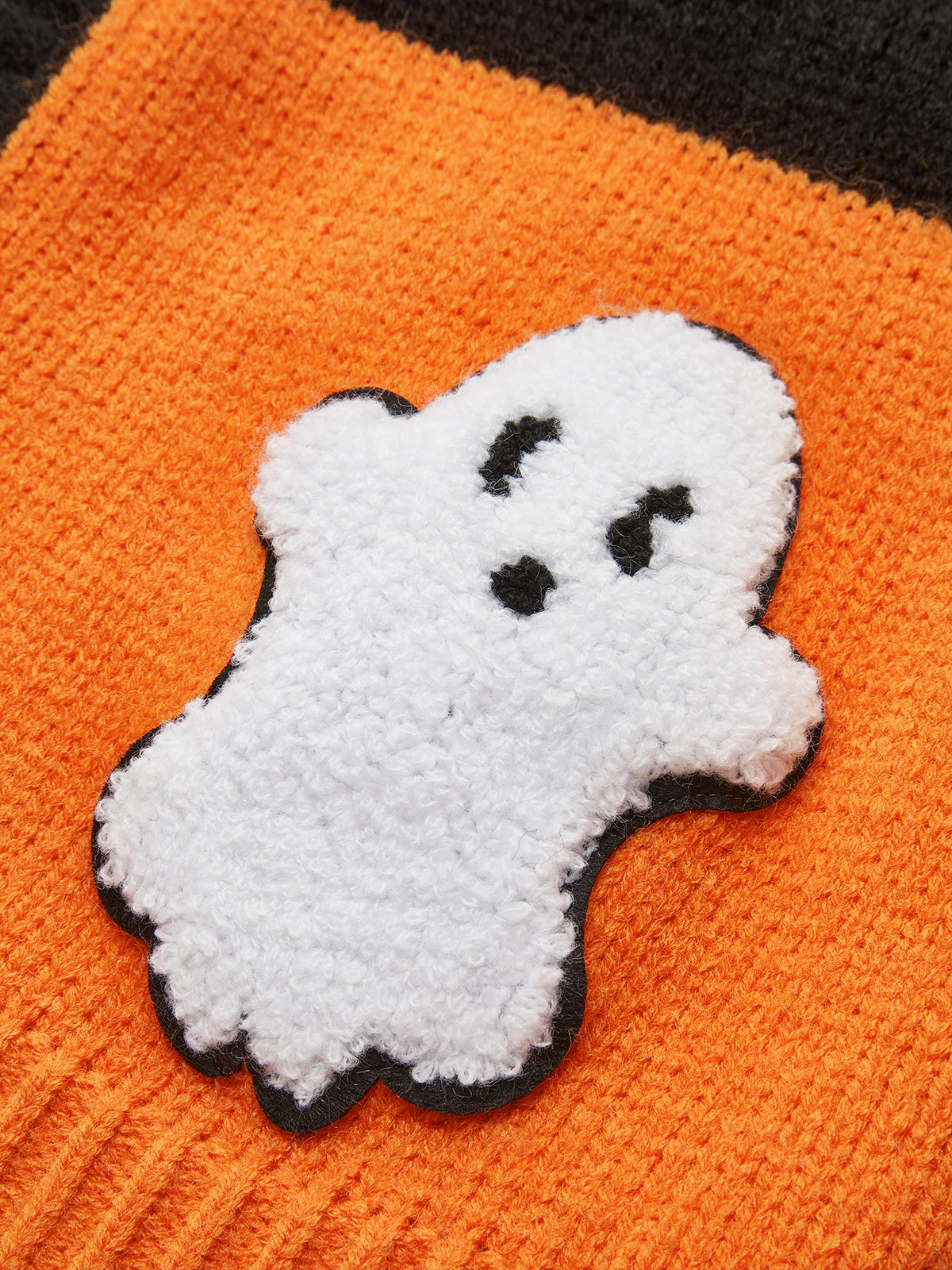 Halloween Pumpkin Breasted Knit Top-Chicvia