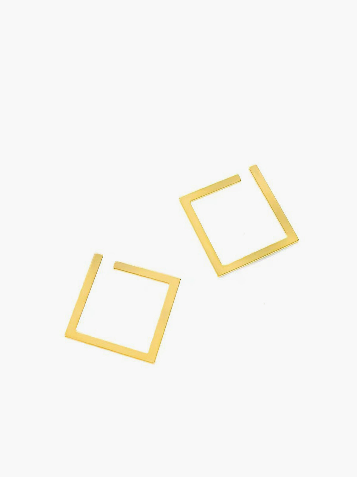 Minimalist Square Drop Earrings-Chicvia